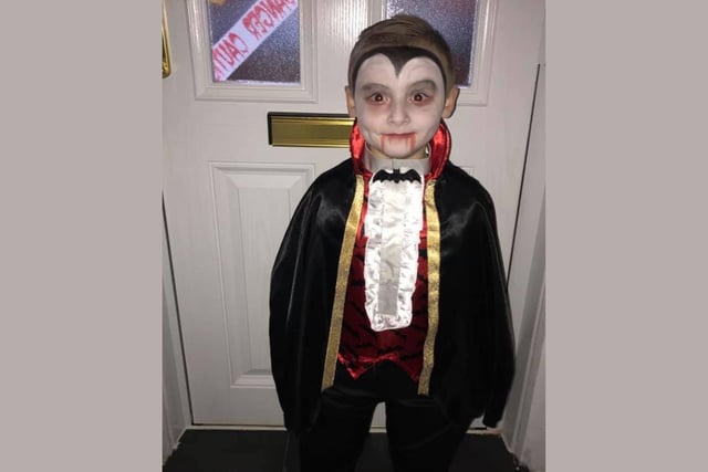Kati-Lynne Weightman sent in this picture of four-year-old Dracula Archie.