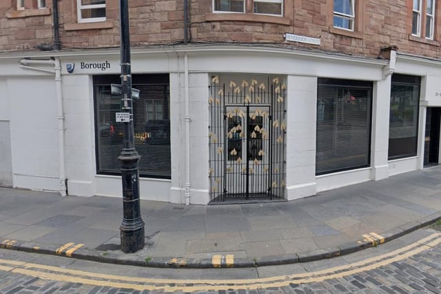 Borough, at 50-54 Henderson Street, EH6 6DE, has a rating of 5 from 112 reviews.