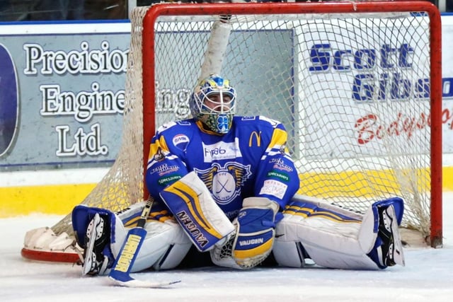 There have been many great netminders standing between the pipes for Fife Flyers over the past 80 years - Shane Owen is up there among the very best. (Pic: Steve Gunn)