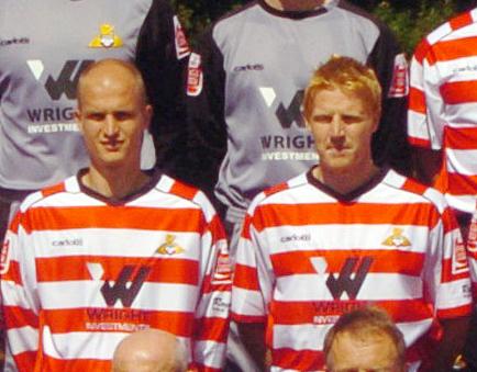 Clues: A centre half whose career was cut short by injury,  the other made almost 200 appearances across six years