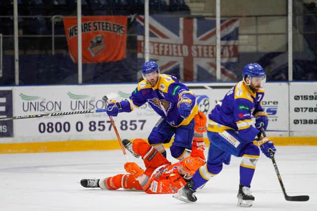 Action from Sheffield Steelers aganst Fife Flyers