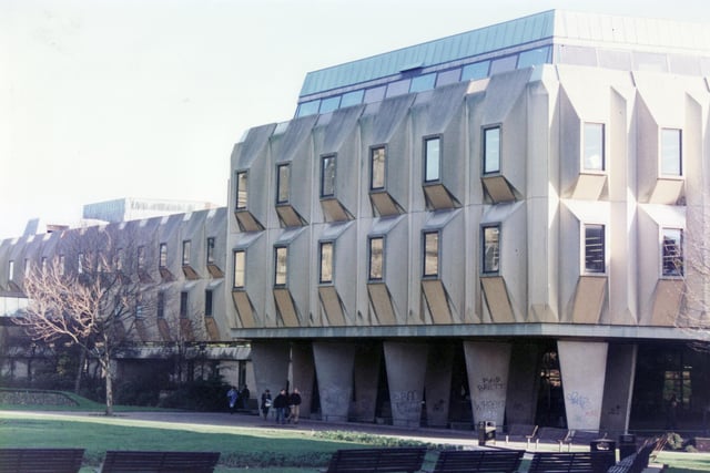 Sheffield Town Hall's infamous 'egg box' extension, pictured on January 16, 1995