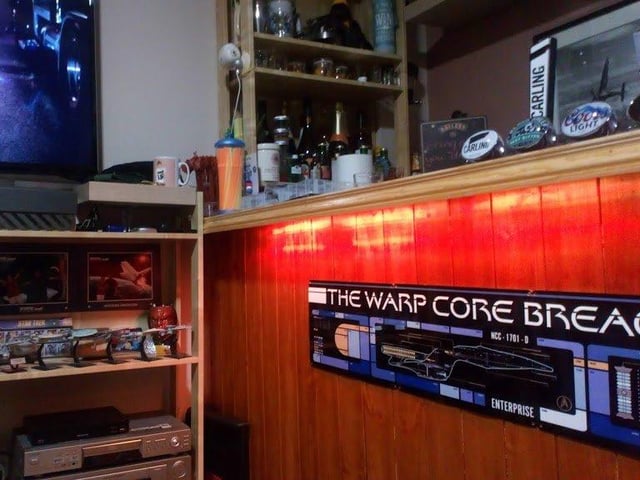 Dave Hancock shared this photo of his home bar.
