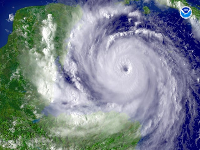 Hurricane Dean made its first landfall in Costa Maya, Mexico, with winds of 165mph. Dean was the first storm since Hurricane Andrew in 1992 to make landfall as a Category 5.