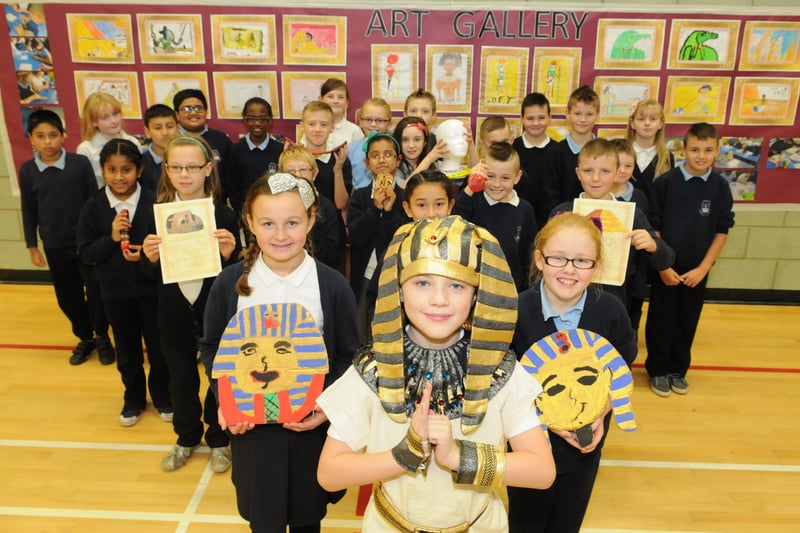 Year 5 pupils from Laygate Community School were pictured with their Egyptian Museum in 2014. Who can tell us more?