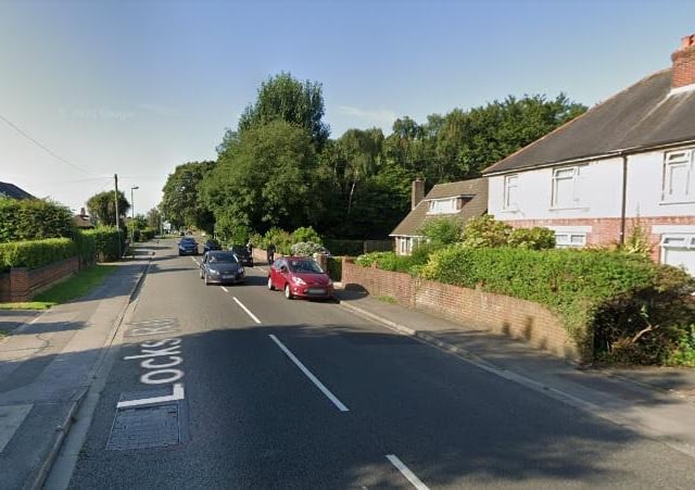 Locks Heath had 1059.3 Covid-19 cases per 100,000 people in the latest week, a rise of 66.7 per cent from the week before. This ward has the highest case rate increase in Fareham. Picture: Google Street View.