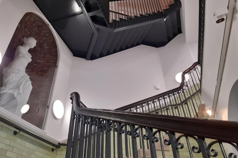 The heritage staircase at Danum Gallery, Library and Museum, in what used to be part of the girls grammar school