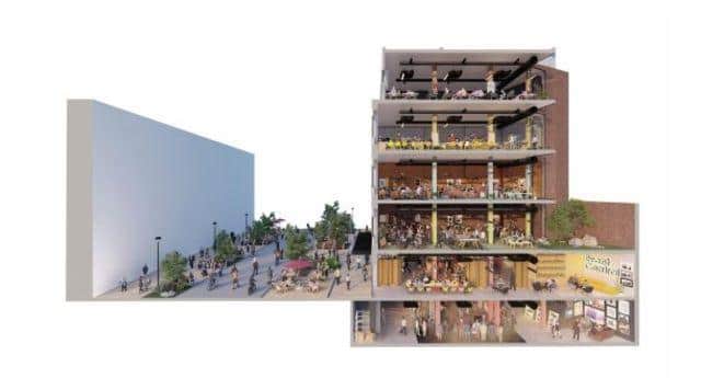 An artist's impression of how the cultural hub could look
