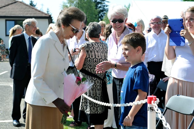 The sun was shining for Princess Anne's 2014 visit to Strathcarron