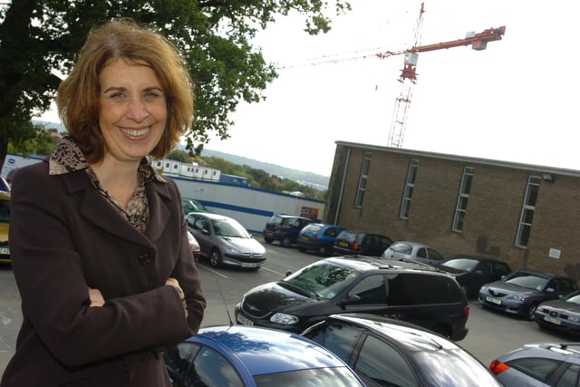 Headteacher Helen Storey overlooking the site of the new Silverdale School in Sheffield