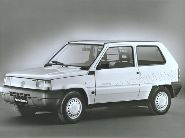 Long before the current mild hybrid, Fiat came up with an electric version of the Panda. The standard engine was replaced with a 9.2kW motor and 12 6V batteries. Range was around 60 miles and the top speed of a heady 43mph.