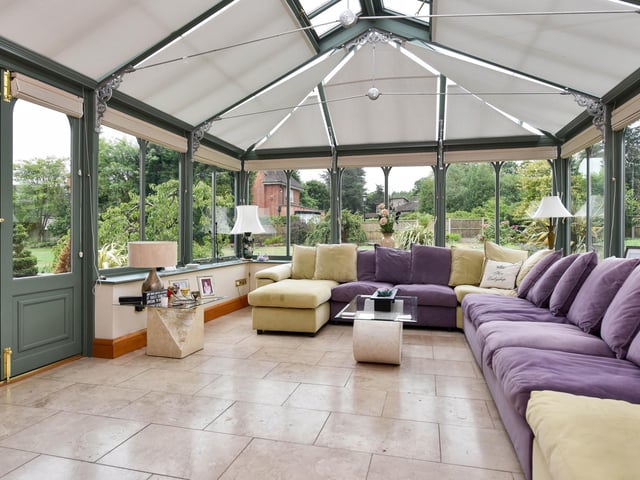 The house has a large conservatory which makes the most of the garden, which is more than one acre.
