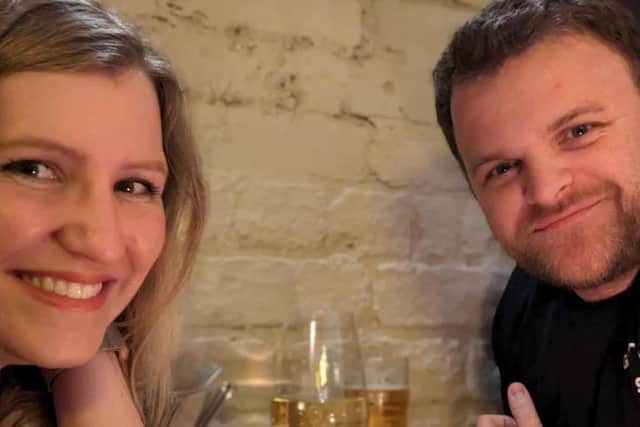Michelle Walder and Owen Jenkins from Married at First Sight celebrate their third anniversary with a romantic meal at Sheffield's DOMO restaurant in Kelham Island. Photo: mafs_owenandmichelle/Instagram