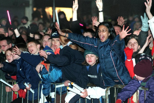 Who can you spot in these pictures from Christmas light switch on events from more than 20 years ago?