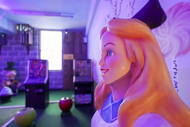 Inside Gloryholes Golf on High Street, a new adult themed crazy golf course opening soon in Sheffield.