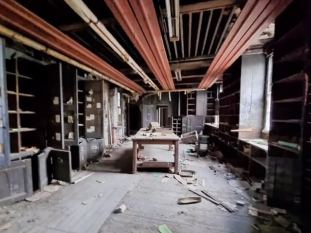 Inside the old Cornish Works factory in Kelham Island, Sheffield, which was home to George Barnsley & Sons
