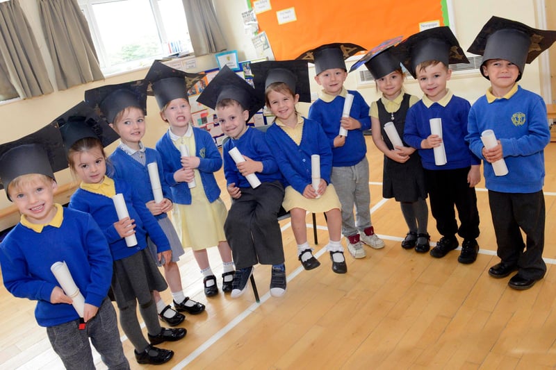 Lord Blyton School nursery youngsters were pictured in their hand-made hats ready for their graduation ceremony 5 years ago. Have you spotted someone you know?