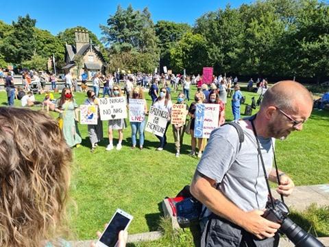 Those protesting have been using the taglines #NHSworkersayno and #NHSpay15 across different social media platforms when sharing their messages and pictures from today's demonstrations.