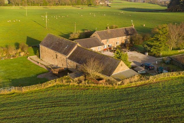 This six-bedroom property - four in a farmhouse, and another two in a converted barn - is on the market with offers over £1 million invited. (https://www.zoopla.co.uk/for-sale/details/57347908)