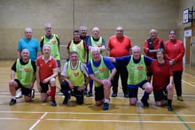 Walking football via Age UK Sheffield at Springs Leisure Centre in Sheffield