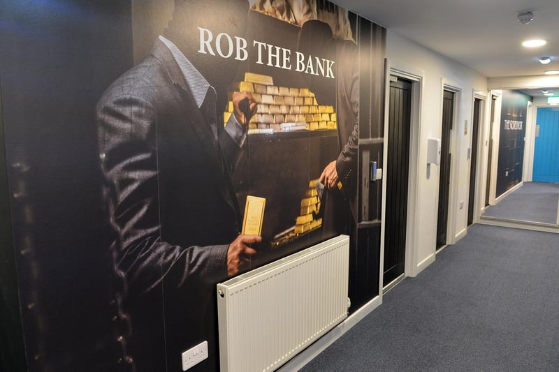 Groups get the chance to successfully 'rob the bank' without detection as part of this new escape room game.