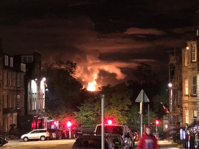 The dramatic sight could be seen from Edinburgh on Monday night. Pic: Max Sefton