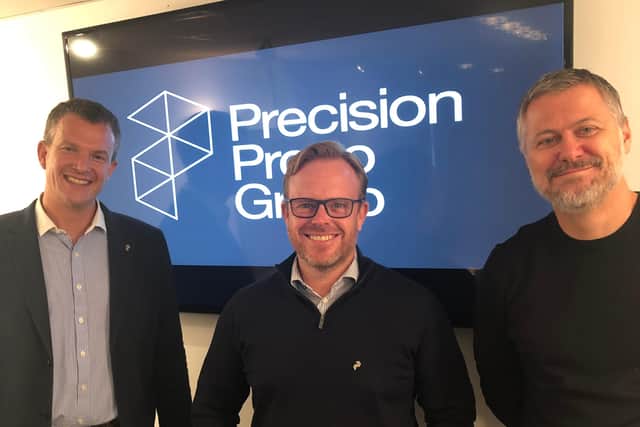 From left, Jon Tolley, Gary Peeling and Jon Bailey of the new Precision Proco Group.