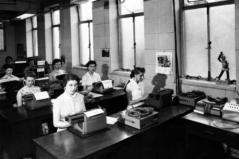 The typing pool at Bassetts in the 1950s