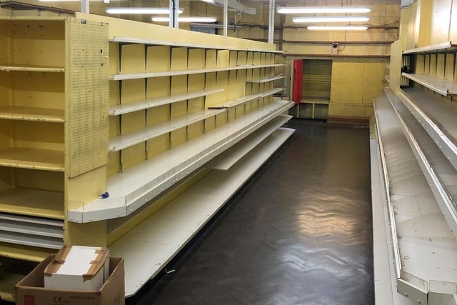 The shop shelves are now cleared.