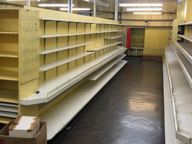 The shop shelves are now cleared.