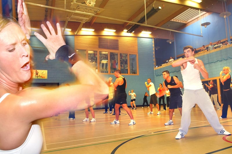 A body combat workout session from 2006. Are you in the photo?