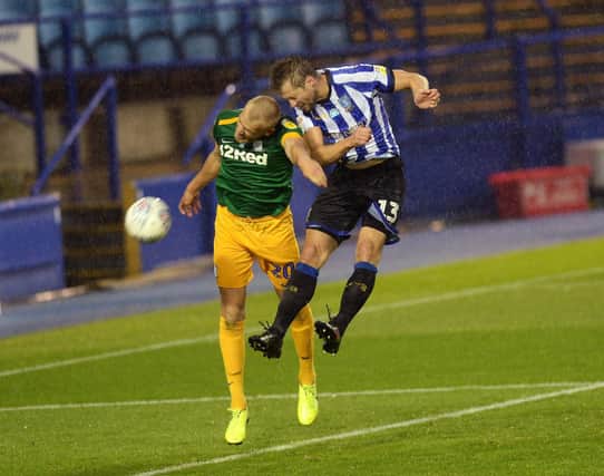Julian Börner's disallowed Sheffield Wednesday goal. (Pic Steve Ellis)
