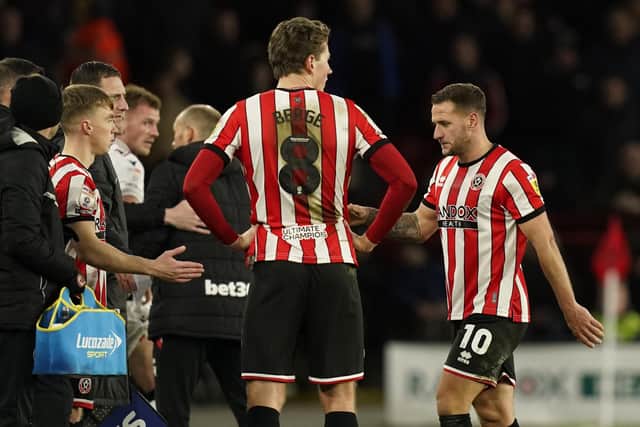 Ben Osborn of Sheffield United replaces Billy Sharp: Andrew Yates / Sportimage