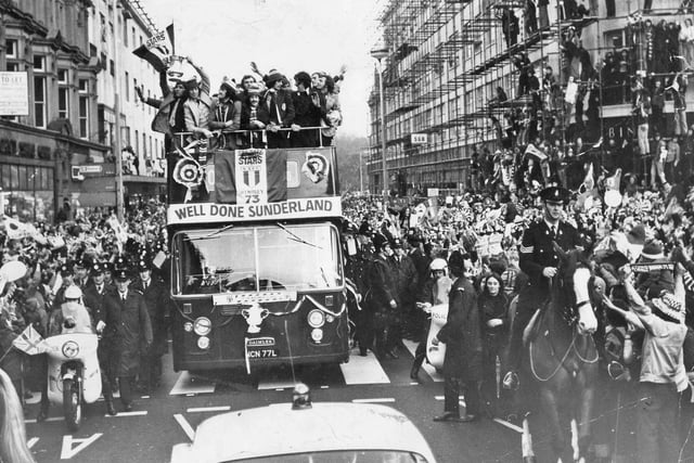 Kelvin Vincent 'was just along from Binns near Woolworths'. He was one of an estimated half a million Wearsiders who turned out to welcome home the 1973 cup winners.