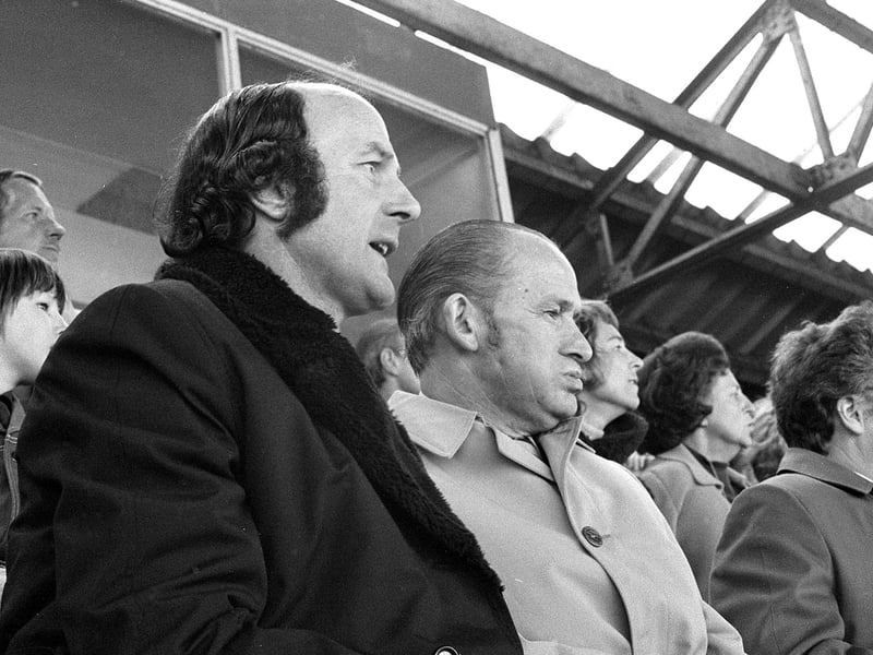 Stags new manager' Dave Smith, left, pictured with chairman Arthur Patrick.