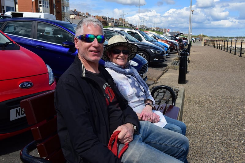 Michael and Mary Burdon of New Herrington enjoying the sunshine.