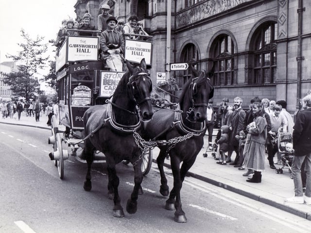 The Sheffield City Clopper gave fun rides to the bottom of the Moor... pictured in September 1983