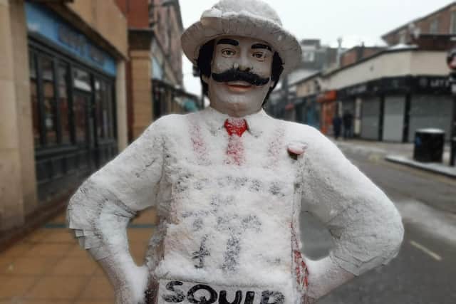 The Simmonite 'butcher' on a snowy day in March 2023.
