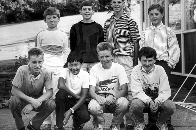 Competitors in the Parks Junior Bowls Final, August 14, 1987. Left to right, back row: Brian Guest, Mark Barlow, Jamie Middleton and Lee Peet; front row: Steven Brown, Tyrone Aziz, Nathan Skeemer and Robert Grayson - Picture Sheffield Newspapers