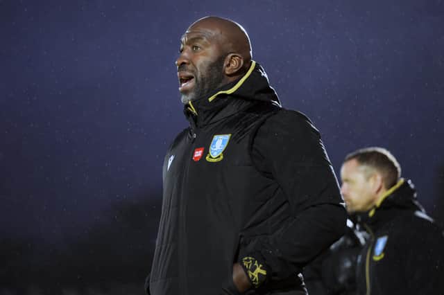 Darren Moore was asked about the stoppage in the Sheffield Wednesday game.