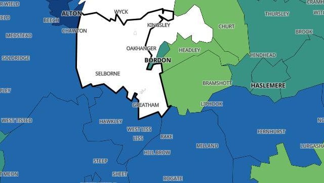 There were fewer than three cases in Whitehill and Selbourne in the seven days to November 23.