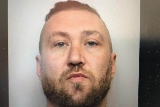 Pictured is James Walker, aged 35, of Norfolk Close, Barnsley, who has been jailed for 15 months after he admitted theft and affray during an attempted carjacking.