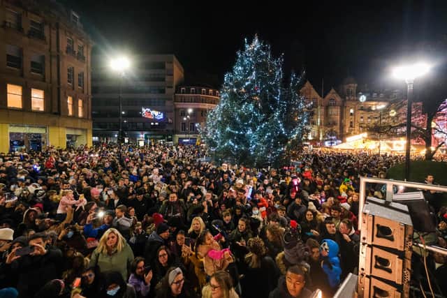 People have reacted to this year's Sheffield City Centre Christmas light switch-on event