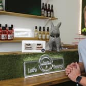 Arran Giles at his dog cafe Frenchie Frenchie in Mansfield in October 2019