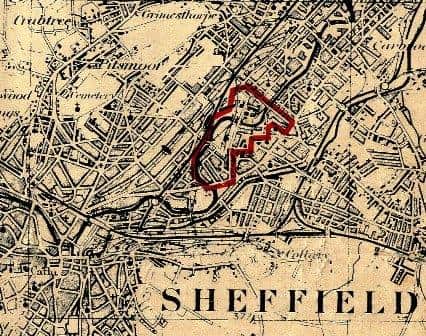 A map held by the Sheffield City Archives details a planned attack on Woodhouse Rixson's Bessemer Steelworks in the city’s industrial east end. Image: Picture Sheffield.