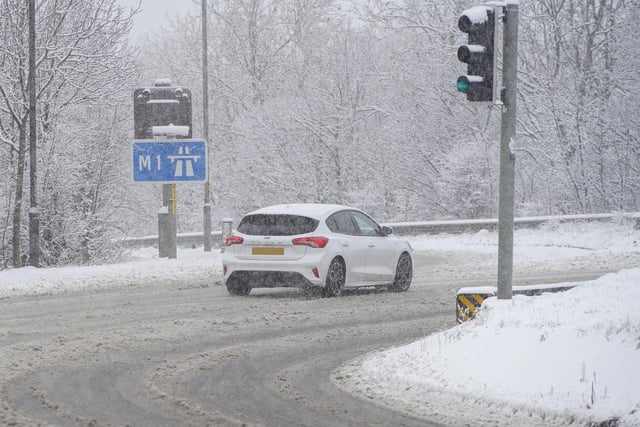 Snowy scenes at Tankersley in north Sheffield.