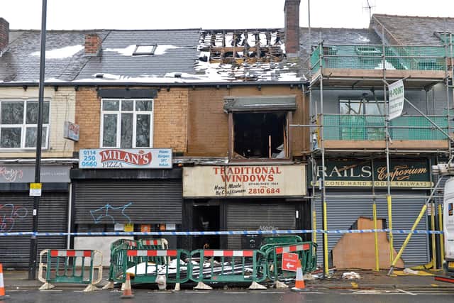 Chesterfield Road Heeley building damage