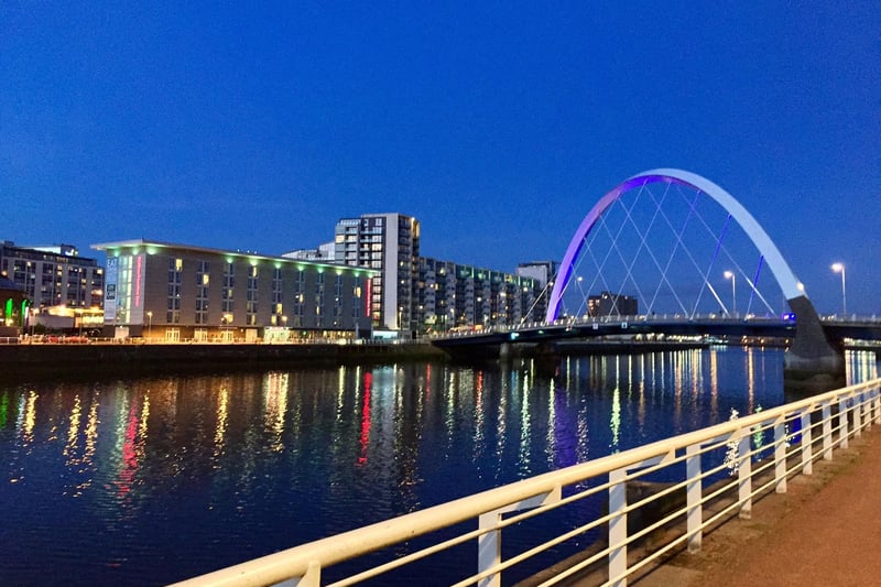 This picture of the Clyde Arc, on the River Clyde in Glasgow, was taken by Neil Craig.