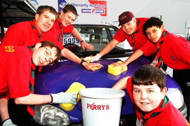 In 1997 the  58th Doncaster scouts washed all the cars at Perry's car dealers and made £100 which they put towards their world jamboree trip