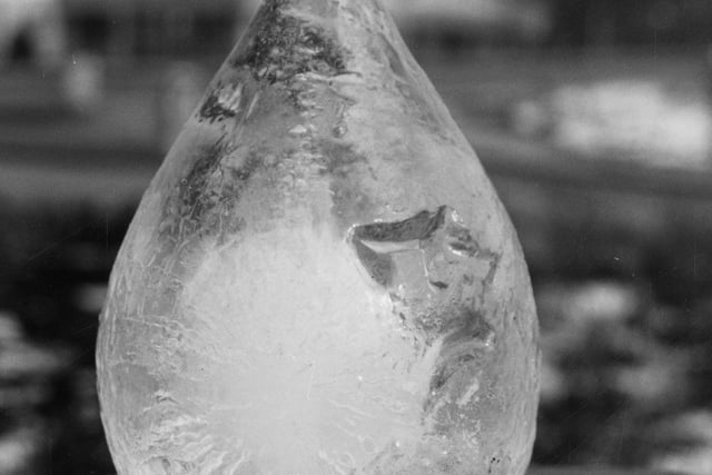 Huge 'teardrop' of ice, weighing four lbs which dropped from the sky at Ecclesfield.